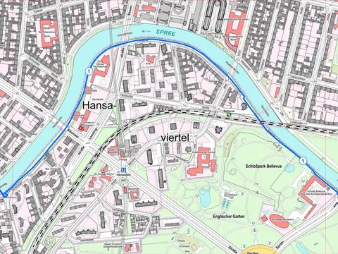 Kartenausschnitt Weg 1 - Spreeweg