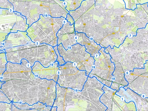 Grüne Hauptwege – Wanderkarte