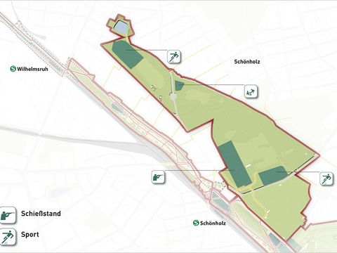 Teilplan Volkspark Schönholzer Heide (Bild: Plan: Fugmann Janotta)