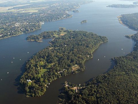 Luftbild der Pfaueninsel (Bild: Florian Möllers)