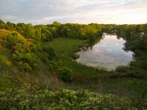 Blick von der ehemaligen Deponie über das Gebiet (Bild: Florian Möllers)