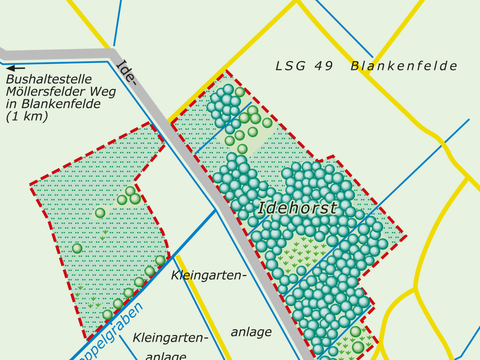 Karte des NSG (Bild: SenUMVK)