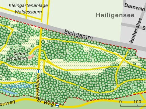 Karte des NSG (Bild: SenUMVK)