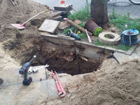 Baumaßnahme mit massiven Wurzelschäden
