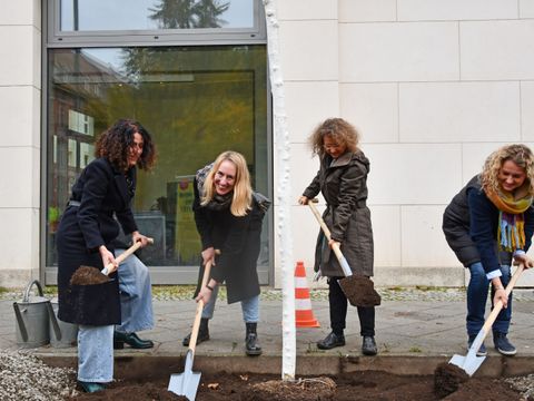 Pflanzung einer Ulme in Mitte anlässlich des zehnten Jubiläums der Berliner Stadtbaumkampagne (Bild: SenUMVK)