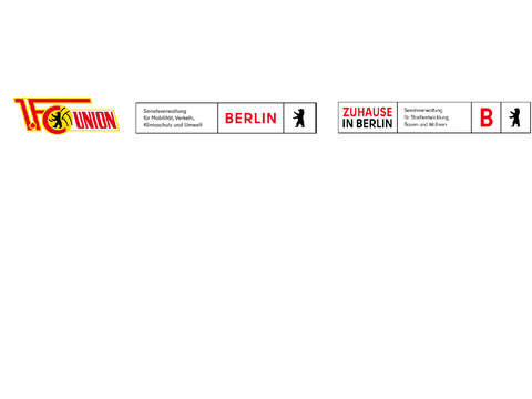 Logos: 1. FC Union, SenMVKU, SenStadt