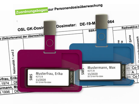 Personendosimetrie: Zuordnungsbogen zur Personendosisüberwachung