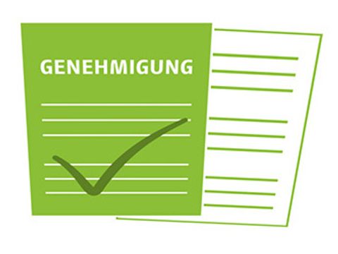 Piktogramm: Genehmigung öffentlich