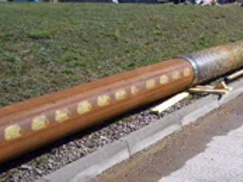 Edelstahlfilterrohr vor dem Einbau in den Sicherungsbrunnen 11
