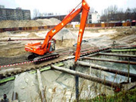 Aushub im Bereich der Baugrube 4