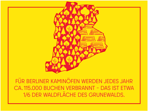 1/6 der Waldfläche in Berlin werden in Kaminöfen verbrannt. (Bild: SenMVKU)