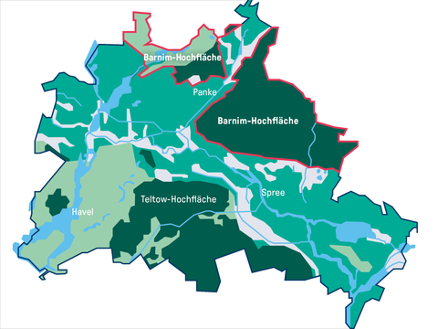 Geologische Abgrenzung der Barnim Hochfläche