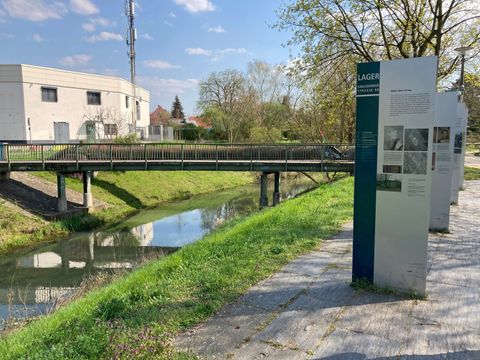 Bestandsbauwerk Bismarcksfelder Brücke, April 2023 (Bild: SenMVKU)
