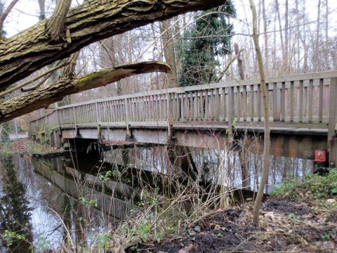 Fürst-Bismarck-Steg: Bestandsbrücke in Richtung Norden