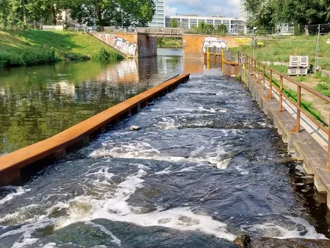 FWH – Fischwanderhilfe in Betrieb (Bild: SenMVKU)