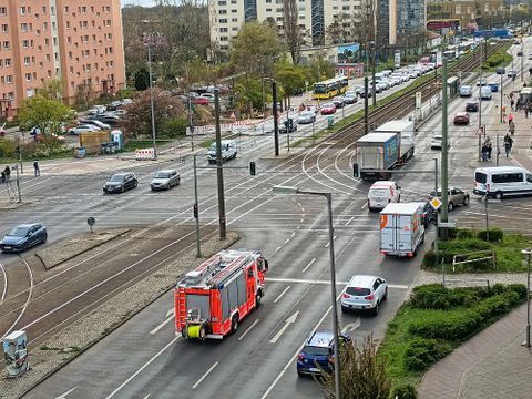 Verkehr auf der Falkenberger Chaussee