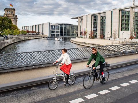 Radfahrer im Regierungsviertel