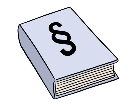 Buch mit dem Paragraphenzeichen