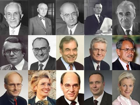 Senatorinnen und Senatoren der Berliner Wirtschaftsverwaltung seit 1945 (Collage)