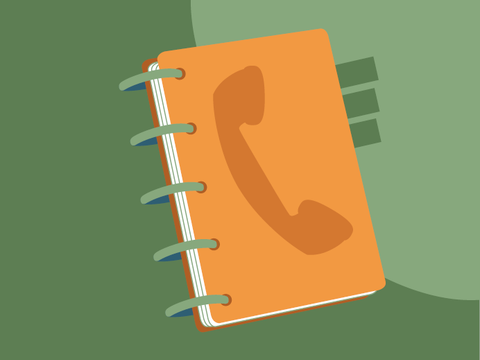 Illustration eines Telefonbuches