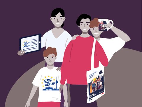 Illustration einiger Figuren mit Give-Aways