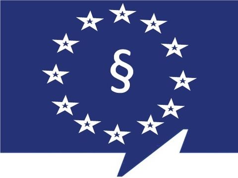 Sterne und Paragraphensymbol auf Dialograhmen