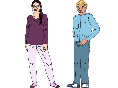 Frau und Mann