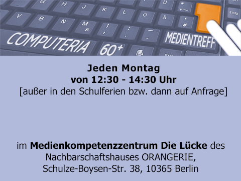 Medienkompetenzzentrum Die Lücke - Computeria 60+