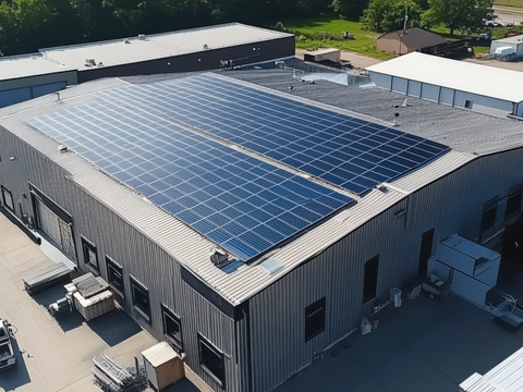 PV Anlage auf Industriegebäde