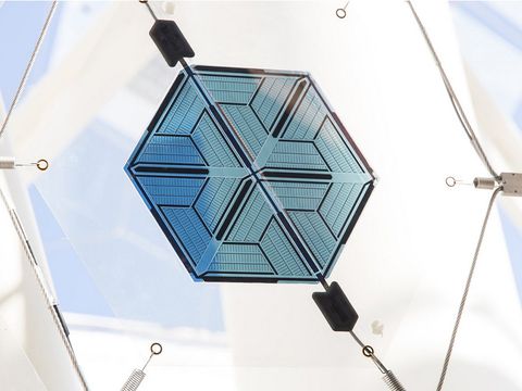 Nahaufnahe innovative Solarzelle
