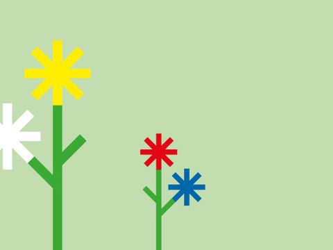 Grafik mit Blumen