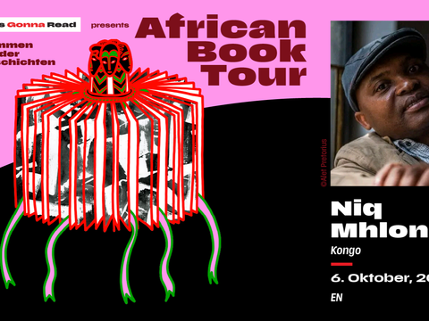 Grafik der African Book Tour und Autorenportrait