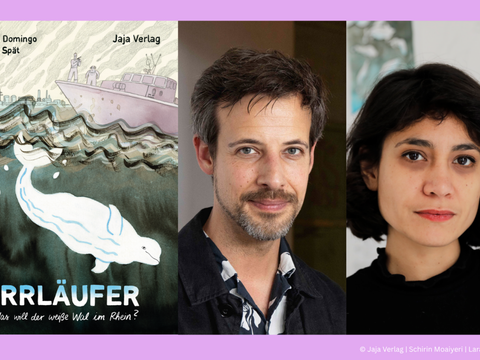Coverabbildung eines Comics und Portraitfotos von Autor und Zeichnerin