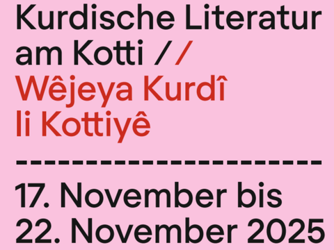 Titel und Zeitrahmen der Veranstaltung auf Deutsch und Kurdisch