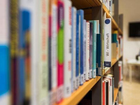leicht verschwommene Bücherrücken