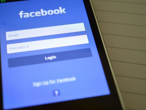Facebook-Login-In Maske