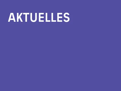 Grafik einarbig mit Schrift: Aktuelles