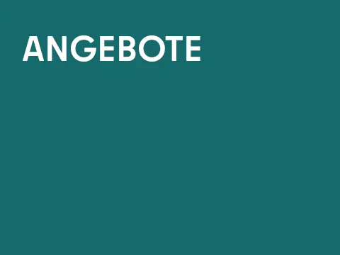 Grafik einarbig mit Schrift: Angebote