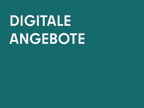 Grafik einfarbig mit Schrift: Digitale Angebote