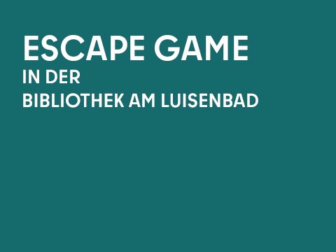 Grafik einfarbig mit Schrift: Escape Game
