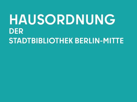 Grafik einfarbig mit Schrift: Hausordnung