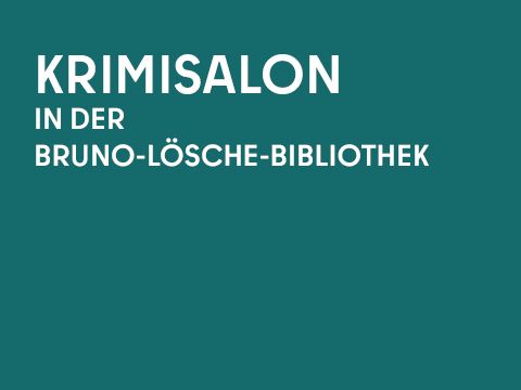 Grafik einfarbig mit Schrift: Krimisalon