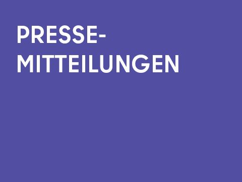 Grafik einarbig mit Schrift: Pressemitteilungen