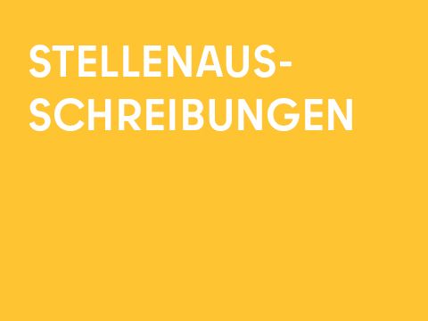 Grafik einfarbig mit Schrift: Stellenausschreibungen