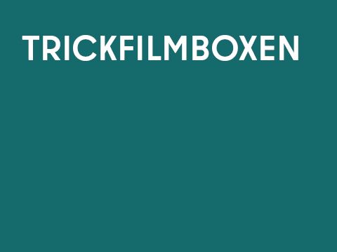 Grafik einfarbig mit Schrift: Trickfilmboxen