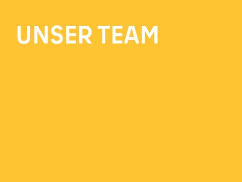 Grafik einfarbig mit Schrift: Unser Team