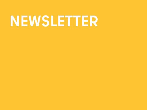 Newsletter Schrift auf einfarbigen Untergrund