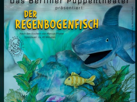 Poster vom Berliner Puppentheater: Der Regenbogenfisch