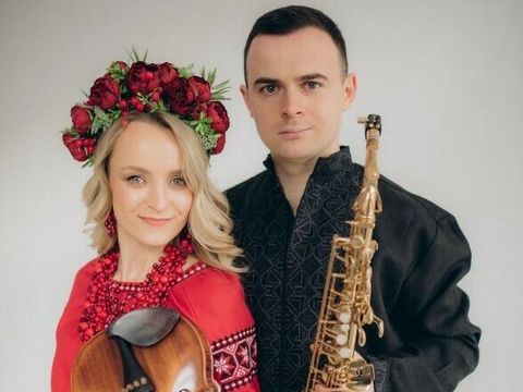 Anhelina Serafymovych und Eduard Tkachenko