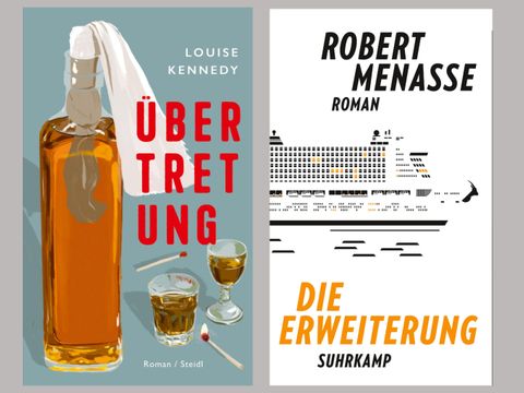 Buchcover für Literatursalon "Übertretung" und "Die Erweiterung"